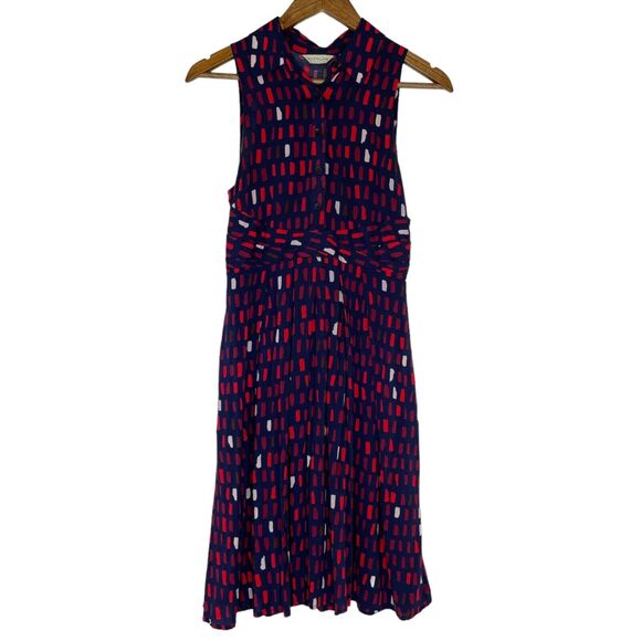 11-1-Tylho Anthropologie Blue Dash Sleeveless Maxi Dress Size XS Women’s - Picture 1 of 12